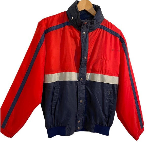 APEX Blue, Red & White Vintage Men’s Athletic Sport Jacket Sz. L (80s, 90s) - Picture 4 of 11